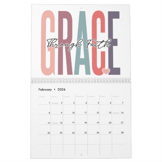 Mannen van geloofsovertuiging positief inspirerend kalender (Feb 2026)