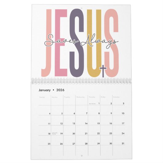 Mannen van geloofsovertuiging positief inspirerend kalender (Jan 2026)