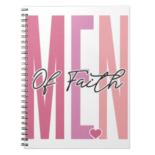 Mannen van geloofsovertuiging positief inspirerend notitieboek
