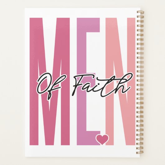 Mannen van geloofsovertuiging positief inspirerend planner (Achterkant)
