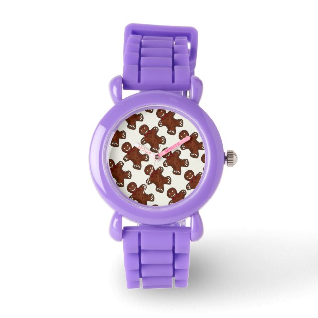 Mannen van Gingerbrood kerstfeestdag Horloge (Voorkant)
