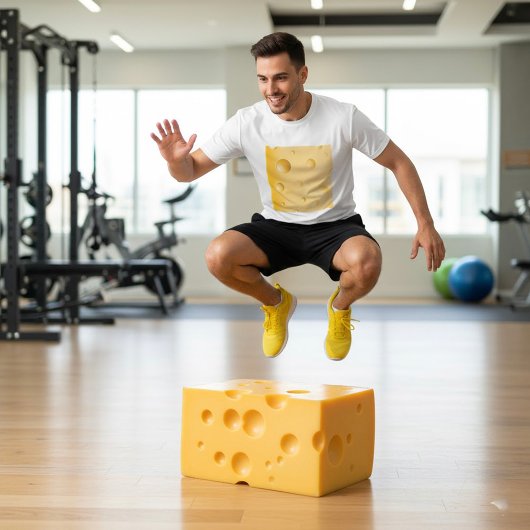 Mannen van Gruyere Cheese Actieve T-shirt