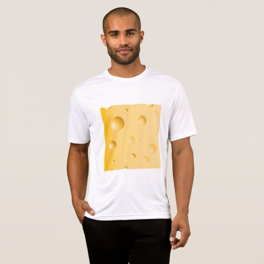 Mannen van Gruyere Cheese Actieve T-shirt (Voorkant volledig)