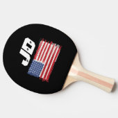 Mannen van het Amerikaanse patriottische monogram Tafeltennisbatje (Zijkant)