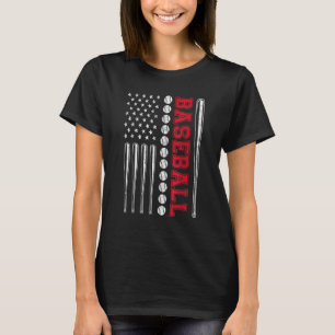 Mannen van het Amerikaanse vlaghonkbalteam jongens T-shirt