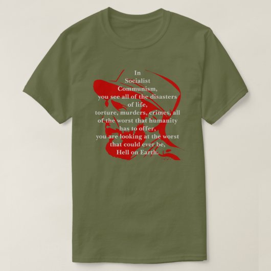 Mannen van het Cubaanse communisme en het socialis T-shirt (Design voorkant)