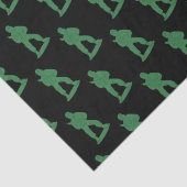 Mannen van het Groene Leger op het Zwarte Patroon Tissuepapier (Detail)