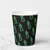 Mannen van het Groene Leger op zwart Papieren Bekers (Links)