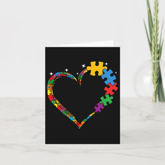 Mannen van het liefdeshart Puzzle Piece Vrouwen Ki Kaart (Voorkant)