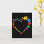 Mannen van het liefdeshart Puzzle Piece Vrouwen Ki Kaart (Gele Bloem)