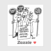 Mannen van het verkeerspatrouille op school in sta sticker (Vel)