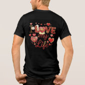 Mannen van 'I LOVE MY LIFE' Inspirerend T-shirt (Achterkant)