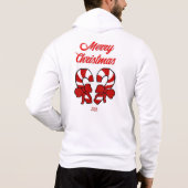 Mannen van kerstsnoeprietjes, volledig Zip Hoodie (Achterkant)