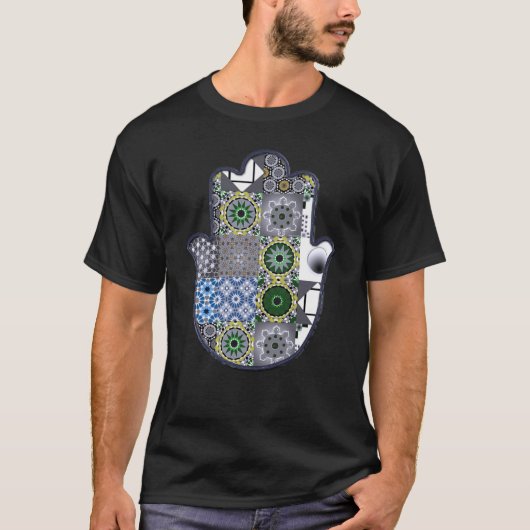 Mannen van Khamsa of Hamsa Hand 2b T-shirt (Voorkant)