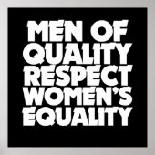 Mannen van kwaliteit respecteren de gelijkheid van poster (Voorkant)