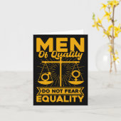 Mannen van kwaliteit zijn niet bang voor gelijkhei kaart (Gele Bloem)