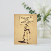 Mannen van kwaliteitsrespect voor vrouwen Gelijkhe Briefkaart (Staand voorkant)