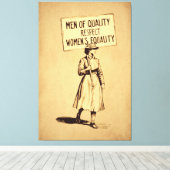 Mannen van kwaliteitsrespect voor vrouwen Gelijkhe Canvas Afdruk (Insitu (Houten vloer))
