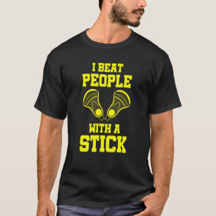 Mannen van Lacrosse Player in de sport Ik sla mens T-shirt