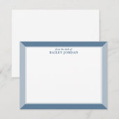 Mannen van leisteen, blauw en mosterdblauw Lijst Notitiekaartje (Voorkant / Achterkant)