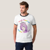 Mannen van Magical Fluffin Unicorn Basic Ringer T- T-shirt (Voorkant volledig)