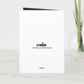 Mannen van Navy en Gold Three Wise Feestdagen Kaart (Achterkant)