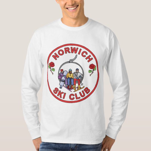 Mannen van Norwich Ski Club met lange mouw shirt (Voorkant)
