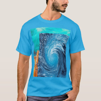 Mannen van Pacific Ocean Splash Blauwgroen T-shirt