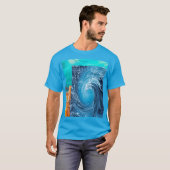 Mannen van Pacific Ocean Splash Blauwgroen T-shirt (Voorkant volledig)