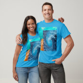 Mannen van Pacific Ocean Splash Blauwgroen T-shirt (Unisex)