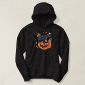 Mannen van pompoen en zwarte katten hoodie (Design voorkant)