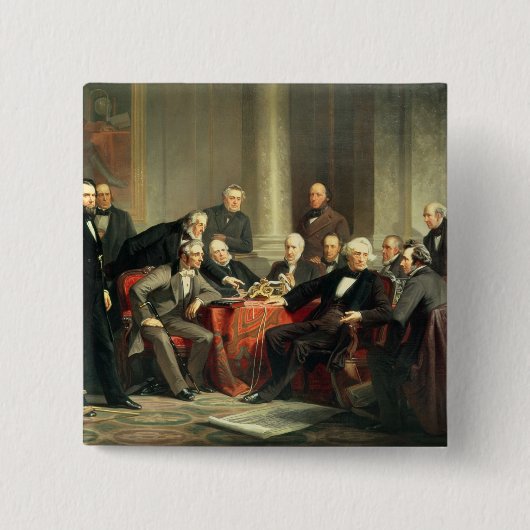 Mannen van Progress Vierkante Button 5,1 Cm (Voorkant)