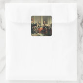 Mannen van Progress Vierkante Sticker (Tas)