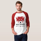 Mannen van Red Panda/Unisex Baseball T T-shirt (Voorkant volledig)