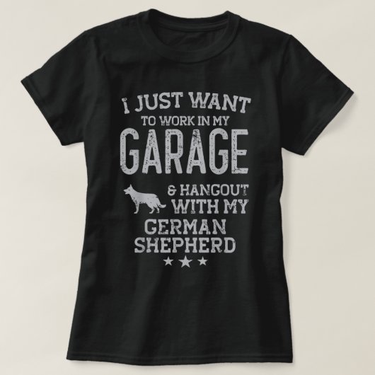 Mannen van Shepherd Dad Car Garage Hangout T-shirt (Design voorkant)