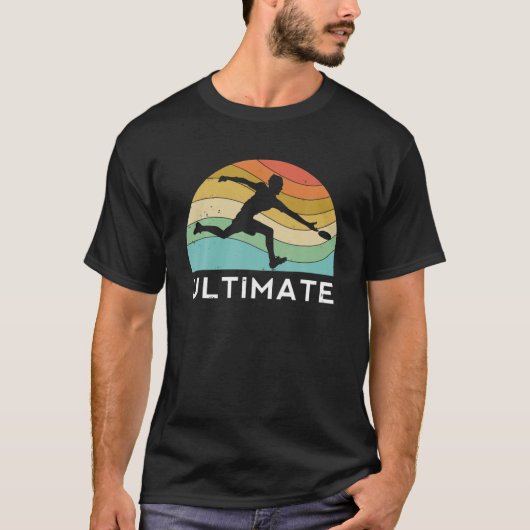 Mannen van Ultimate Frisbee Retro Player Women Fly T-shirt (Voorkant)