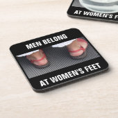 MANNEN VAN VROUWENGEZET DRANKJES ONDERZETTER (Linkerzijde)