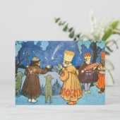  Mannen van Wise en schapen op kerstavond Feestdagenkaart (Staand voorkant)