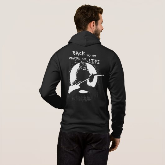 Mannen van zware weerwolf hoodie (Achterkant volledig)