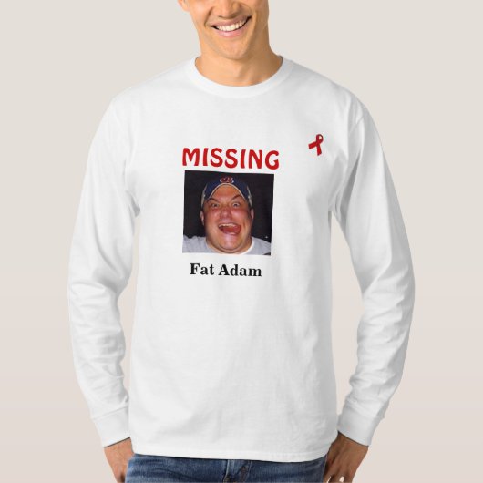 Mannen Vat Adam Long Slapje T-shirt (Voorkant)