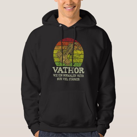Mannen Vathor Vader Thor Viking Vader Vaderdag Hoodie (Voorkant)