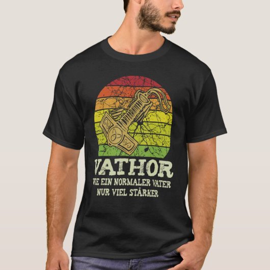 Mannen Vathor Vader Thor Viking Vader Vaderdag T-shirt (Voorkant)
