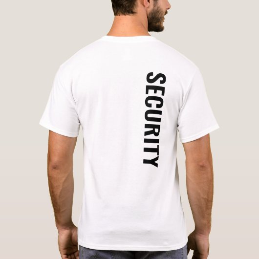 Mannen veiligheidsfunctionaris T-shirt (Achterkant)