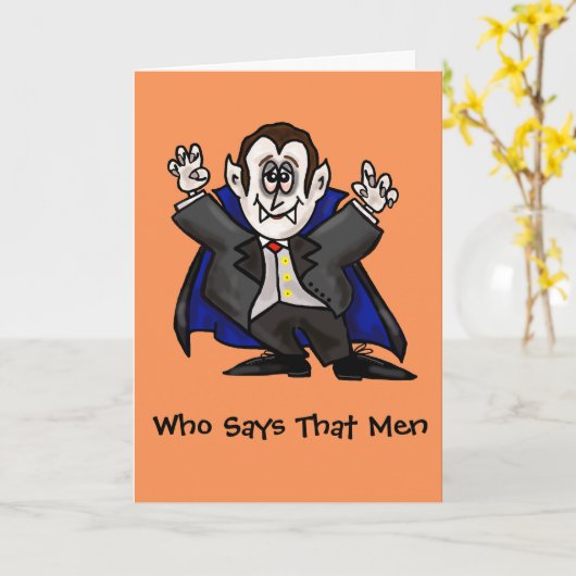 Mannen veranderen grappige Halloween Kaart (Gele Bloem)