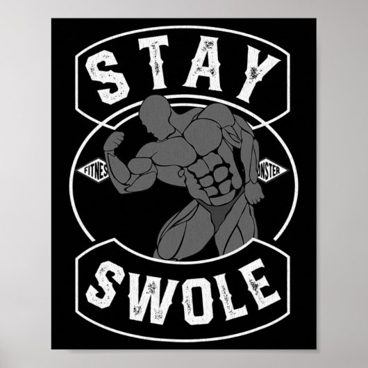 Mannen Verblijf in het Bodybuilding Fan Gift Poster (Voorkant)