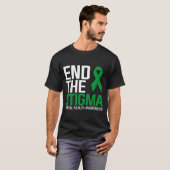 Mannen verbreken ketens van stigma beëindigen het t-shirt (Voorkant volledig)