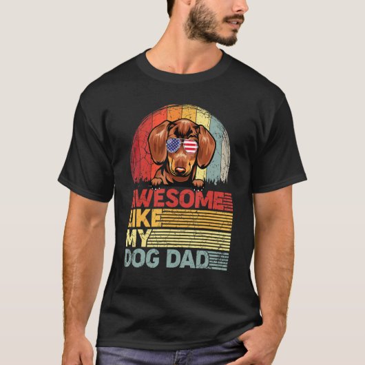 Mannen verdrietige teckel Geweldige zoals mijn hon T-shirt (Voorkant)