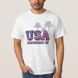 MANNEN Verenigde Staten Palm Independence Day T-shirt