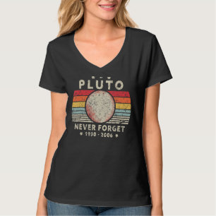 Mannen Vergeet nooit Pluto Planet Retro Style Spac T-shirt