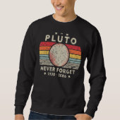 Mannen Vergeet nooit Pluto Planet Retro Style Spac Trui (Voorkant)